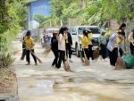 จิตอาสาเทศบาลตำบลหมอนนาง นำโดยท่านนายกนพลิศ เสริมศักดิ์ศศิธร